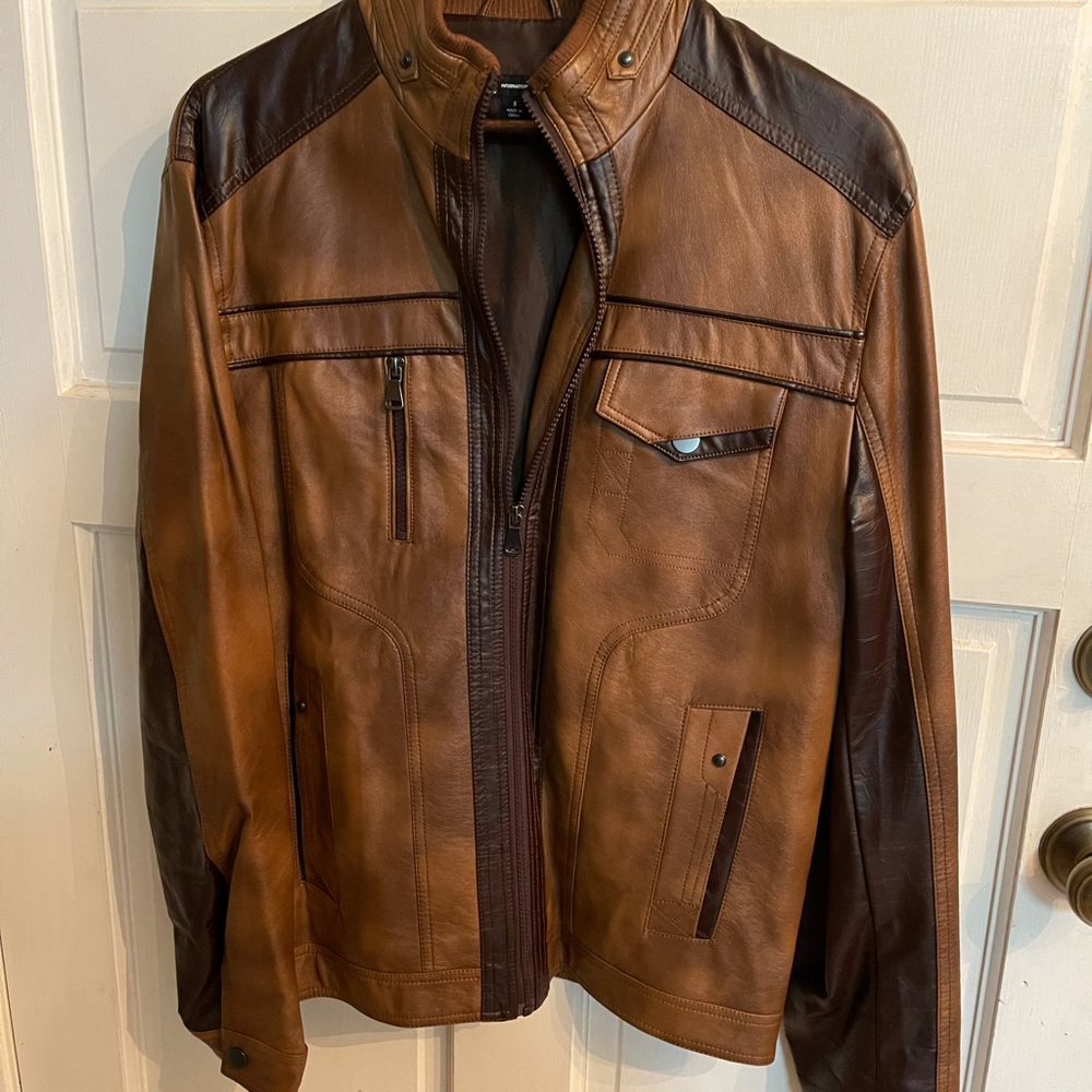 INC international concepts jacket leatherette